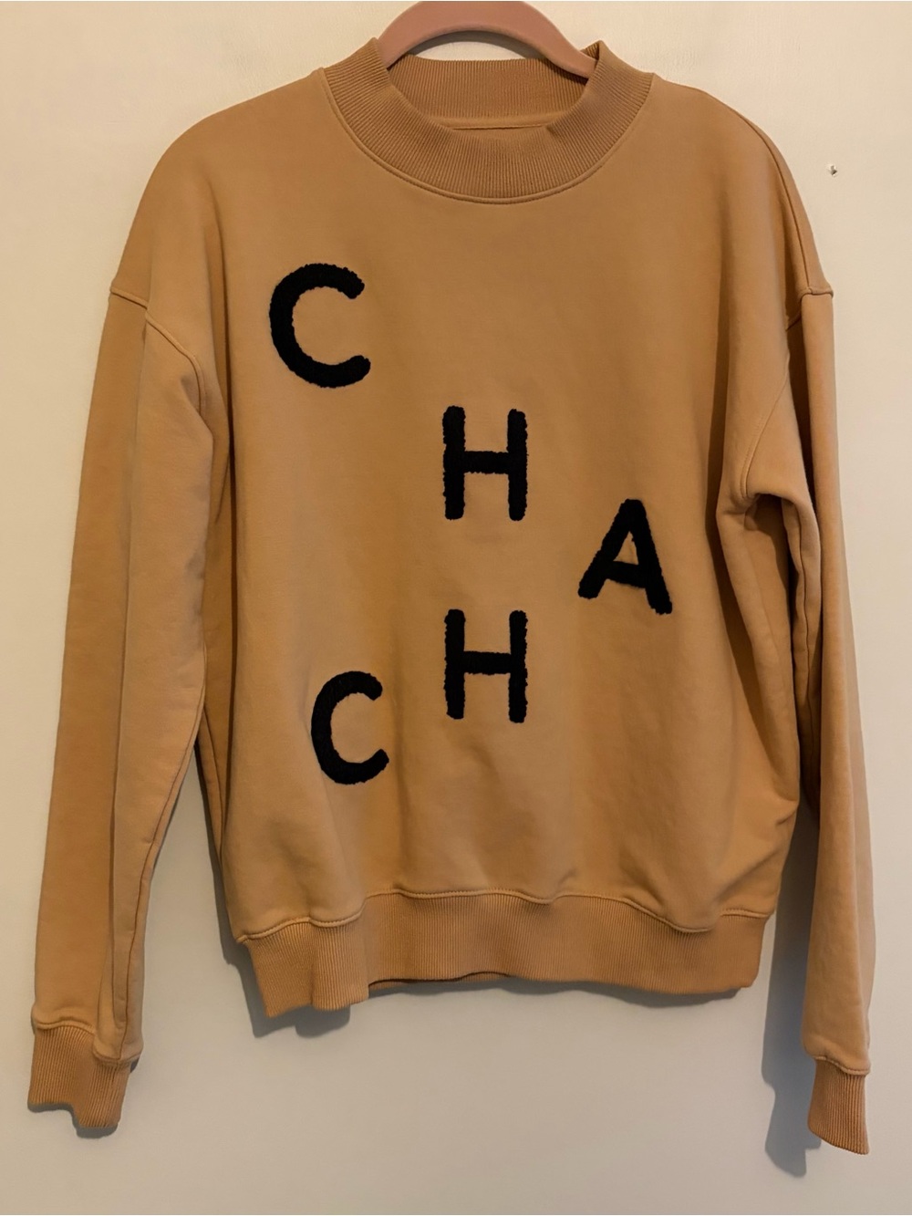 ELLANDEMM Camel Cha Cha Soft Sweatshirt sz M Medium